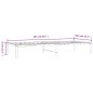 vidaXL Estructura de cama de metal blanco 80x200 cm vidaXL Estructura de cama de metal blanco 80x200 cm