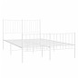 vidaXL Estructura cama metal con cabecero y estribo blanco 120x190 cm vidaXL Estructura cama metal con cabecero y estribo blanco 120x190 cm