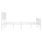 vidaXL Estructura cama metal con cabecero y estribo blanco 120x190 cm vidaXL Estructura cama metal con cabecero y estribo blanco 120x190 cm