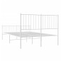 vidaXL Estructura cama metal con cabecero y estribo blanco 120x190 cm vidaXL Estructura cama metal con cabecero y estribo blanco 120x190 cm