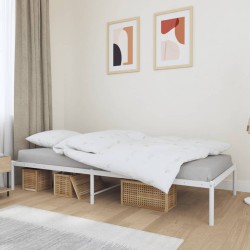 vidaXL Estructura de cama de metal blanca 90x200 cm