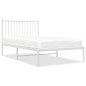 vidaXL Estructura de cama de metal con cabecero blanco 100x190 cm vidaXL Estructura de cama de metal con cabecero blanco 100x190 cm