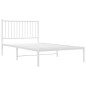 vidaXL Estructura de cama de metal con cabecero blanco 100x190 cm vidaXL Estructura de cama de metal con cabecero blanco 100x190 cm