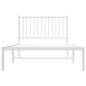 vidaXL Estructura de cama de metal con cabecero blanco 100x190 cm vidaXL Estructura de cama de metal con cabecero blanco 100x190 cm