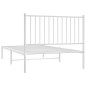 vidaXL Estructura de cama de metal con cabecero blanco 100x190 cm vidaXL Estructura de cama de metal con cabecero blanco 100x190 cm