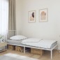 vidaXL Estructura de cama de metal con cabecero blanco 107x203 cm vidaXL Estructura de cama de metal con cabecero blanco 107x203 cm
