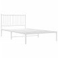 vidaXL Estructura de cama de metal con cabecero blanco 107x203 cm vidaXL Estructura de cama de metal con cabecero blanco 107x203 cm