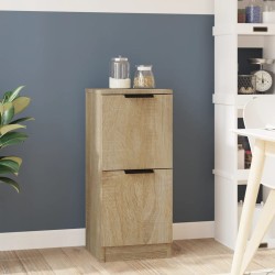 vidaXL Aparador de madera contrachapada roble Sonoma 30x30x70 cm