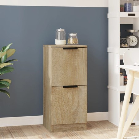vidaXL Aparador de madera contrachapada roble Sonoma 30x30x70 cm