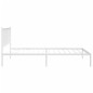 vidaXL Estructura de cama de metal con cabecero blanco 107x203 cm vidaXL Estructura de cama de metal con cabecero blanco 107x203 cm