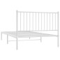vidaXL Estructura de cama de metal con cabecero blanco 107x203 cm vidaXL Estructura de cama de metal con cabecero blanco 107x203 cm