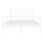 vidaXL Estructura cama metal con cabecero y estribo blanco 140x200 cm vidaXL Estructura cama metal con cabecero y estribo blanco 140x200 cm