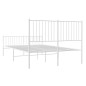 vidaXL Estructura cama metal con cabecero y estribo blanco 140x200 cm vidaXL Estructura cama metal con cabecero y estribo blanco 140x200 cm