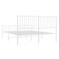 vidaXL Estructura cama metal con cabecero y estribo blanco 160x200 cm vidaXL Estructura cama metal con cabecero y estribo blanco 160x200 cm