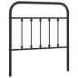 vidaXL Cabecero de metal negro 80 cm vidaXL Cabecero de metal negro 80 cm