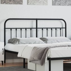 vidaXL Cabecero de metal negro 160 cm