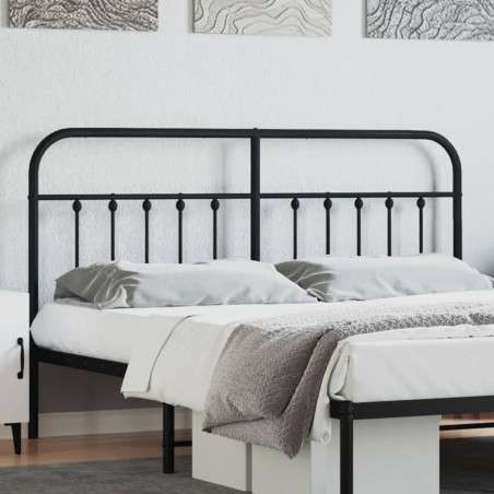 vidaXL Cabecero de metal negro 160 cm