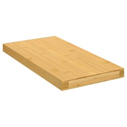 vidaXL Estante de pared de bambú 40x20x2,5 cm