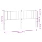 vidaXL Cabecero de metal negro 193 cm vidaXL Cabecero de metal negro 193 cm