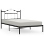 vidaXL Estructura de cama con cabecero metal negro 107x203 cm vidaXL Estructura de cama con cabecero metal negro 107x203 cm