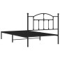 vidaXL Estructura de cama con cabecero metal negro 107x203 cm vidaXL Estructura de cama con cabecero metal negro 107x203 cm