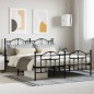vidaXL Estructura de cama cabecero y pie de cama metal negro 180x200cm vidaXL Estructura de cama cabecero y pie de cama metal negro 180x200cm