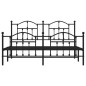 vidaXL Estructura de cama cabecero y pie de cama metal negro 180x200cm vidaXL Estructura de cama cabecero y pie de cama metal negro 180x200cm