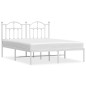 vidaXL Estructura de cama con cabecero metal blanca 140x200 cm vidaXL Estructura de cama con cabecero metal blanca 140x200 cm