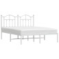 vidaXL Estructura de cama con cabecero metal blanca 140x200 cm vidaXL Estructura de cama con cabecero metal blanca 140x200 cm