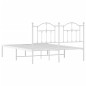 vidaXL Estructura de cama con cabecero metal blanca 140x200 cm vidaXL Estructura de cama con cabecero metal blanca 140x200 cm