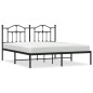 vidaXL Estructura de cama con cabecero metal negro 160x200 cm vidaXL Estructura de cama con cabecero metal negro 160x200 cm