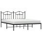 vidaXL Estructura de cama con cabecero metal negro 160x200 cm vidaXL Estructura de cama con cabecero metal negro 160x200 cm