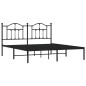 vidaXL Estructura de cama con cabecero metal negro 160x200 cm vidaXL Estructura de cama con cabecero metal negro 160x200 cm