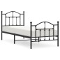 vidaXL Estructura de cama con cabecero y estribo metal negro 90x190 cm vidaXL Estructura de cama con cabecero y estribo metal negro 90x190 cm