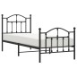 vidaXL Estructura de cama con cabecero y estribo metal negro 90x190 cm vidaXL Estructura de cama con cabecero y estribo metal negro 90x190 cm