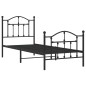 vidaXL Estructura de cama con cabecero y estribo metal negro 90x190 cm vidaXL Estructura de cama con cabecero y estribo metal negro 90x190 cm