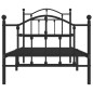 vidaXL Estructura de cama con cabecero y estribo metal negro 90x190 cm vidaXL Estructura de cama con cabecero y estribo metal negro 90x190 cm