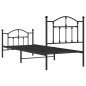 vidaXL Estructura de cama con cabecero y estribo metal negro 90x190 cm vidaXL Estructura de cama con cabecero y estribo metal negro 90x190 cm