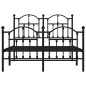 vidaXL Estructura de cama con cabecero y pie metal negro 120x190 cm