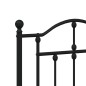 vidaXL Estructura de cama con cabecero y pie metal negro 120x190 cm