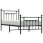 vidaXL Estructura de cama con cabecero y estribo metal negro 90x190 cm vidaXL Estructura de cama con cabecero y estribo metal negro 90x190 cm