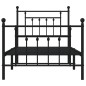 vidaXL Estructura de cama con cabecero y estribo metal negro 90x190 cm vidaXL Estructura de cama con cabecero y estribo metal negro 90x190 cm