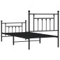 vidaXL Estructura de cama con cabecero y estribo metal negro 90x190 cm vidaXL Estructura de cama con cabecero y estribo metal negro 90x190 cm
