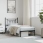 vidaXL Estructura de cama con cabecero metal negro 90x200 cm vidaXL Estructura de cama con cabecero metal negro 90x200 cm