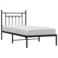 vidaXL Estructura de cama con cabecero metal negro 90x200 cm vidaXL Estructura de cama con cabecero metal negro 90x200 cm