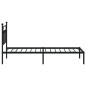vidaXL Estructura de cama con cabecero metal negro 90x200 cm vidaXL Estructura de cama con cabecero metal negro 90x200 cm