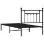 vidaXL Estructura de cama con cabecero metal negro 90x200 cm vidaXL Estructura de cama con cabecero metal negro 90x200 cm