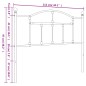 vidaXL Cabecero de metal blanco 107 cm
