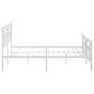 vidaXL Estructura cama metal con cabecero y estribo blanco 200x200 cm vidaXL Estructura cama metal con cabecero y estribo blanco 200x200 cm