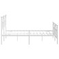 vidaXL Estructura cama metal con cabecero y estribo blanco 140x200 cm